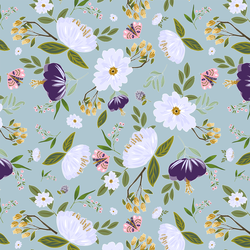 Blooming Serenity in Powder Blue