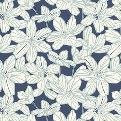 Stripe Blooms in Blue