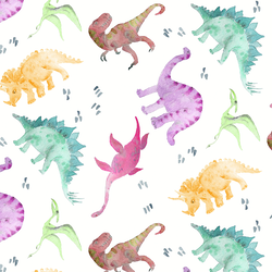 Large Dinosaurs in Rainbow