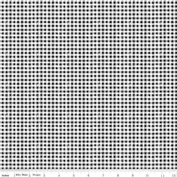 Faded Gingham in Black