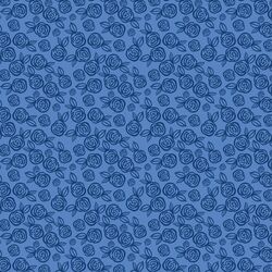Little Tea Roses in Deep Cornflower