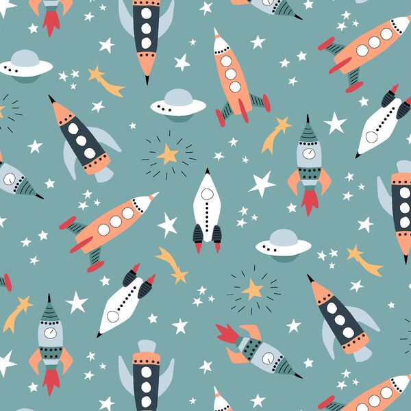 Rockets in Aurora Teal