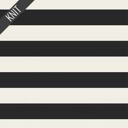 Striped Bold Knit in Caviar
