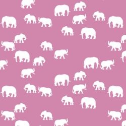 Elephant Silhouette in Wisteria