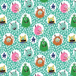 Little Monsters Dot in Aqua