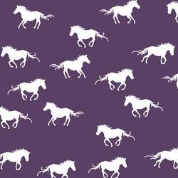 Horse Silhouette in Aubergine