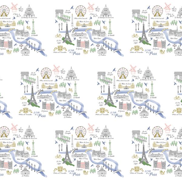 Paris Map in Spring