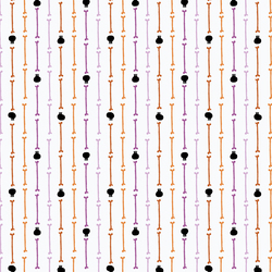 Skull Stripe in White Multi