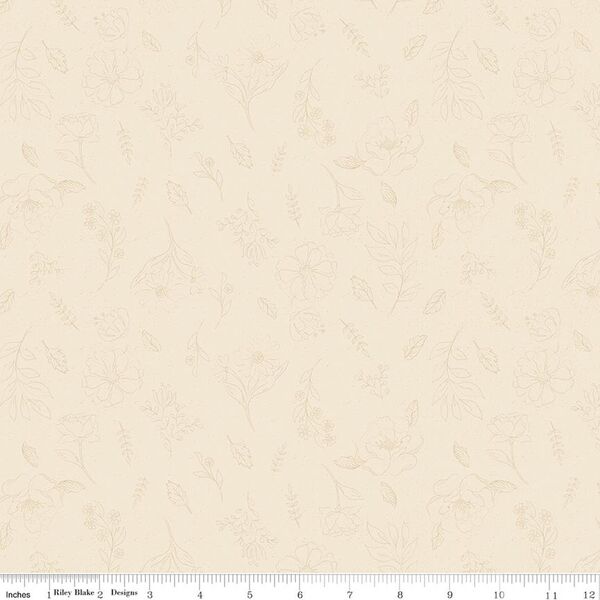 Sketch Floral in Cream