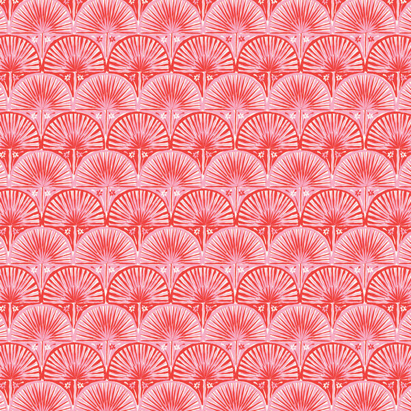 Fan Palm Scallop in Red Pink