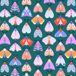 Moth Lovers in Jade Green