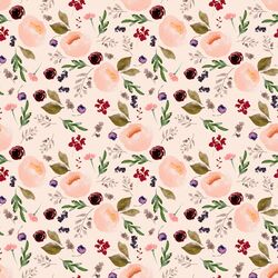 Small Trail Florals in Soft Peach
