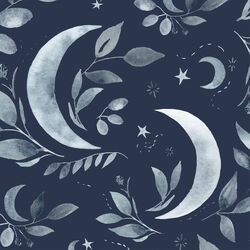 Large Luna Floral in Midnight Navy