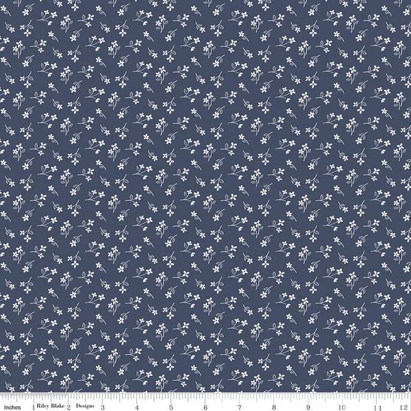 Flower Toss in Denim