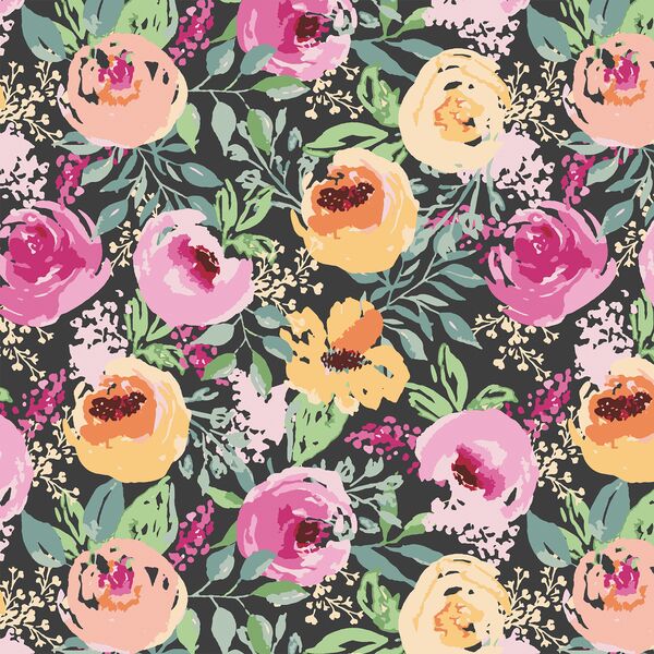 Berry Floral in Onyx