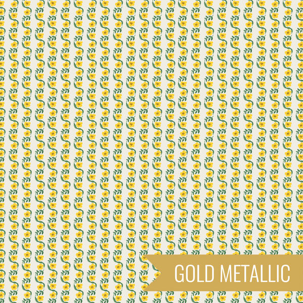 Messina Stripe in Yellow Metallic