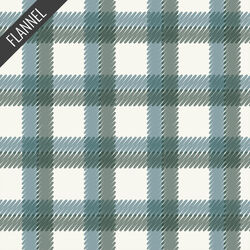 Scribbly Plaid Flannel in Blue