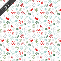 Snowflakes Flannel in Multi