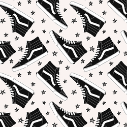 High Tops and Stars in Ebony