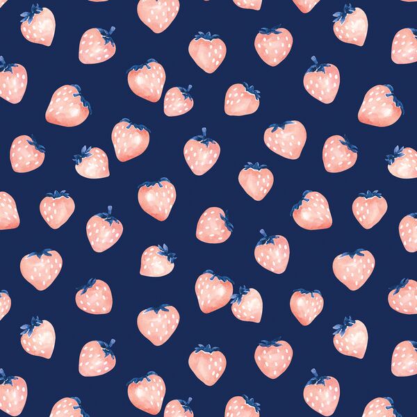 Strawberries in Indigo Bunting