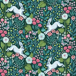 Leaping Rabbits in Spring