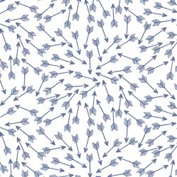 Arrows in Azurite on White