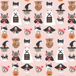 Halloween Cats in Cotton Candy
