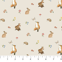 Mini Animals in Beige Multi