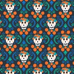 Fiesta Skeleton in Azul