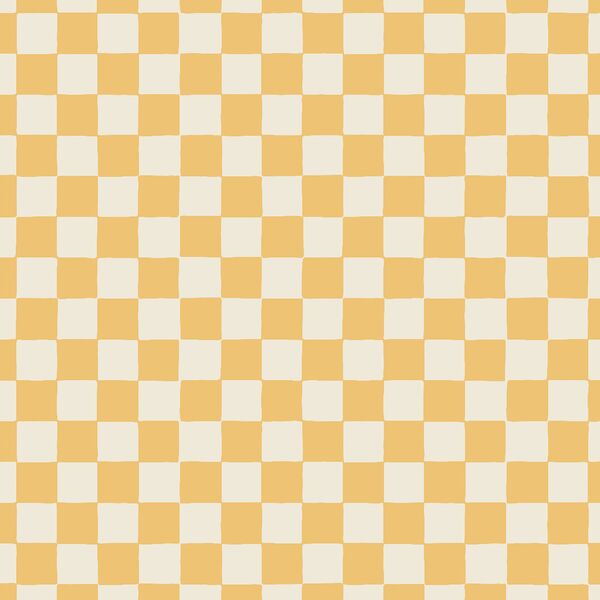 Retro Checkerboard in Lemon Yellow