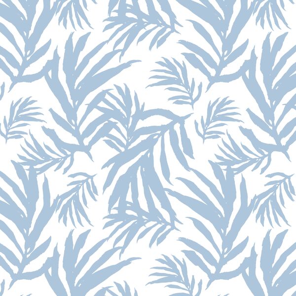 Palm Leaves in Blue