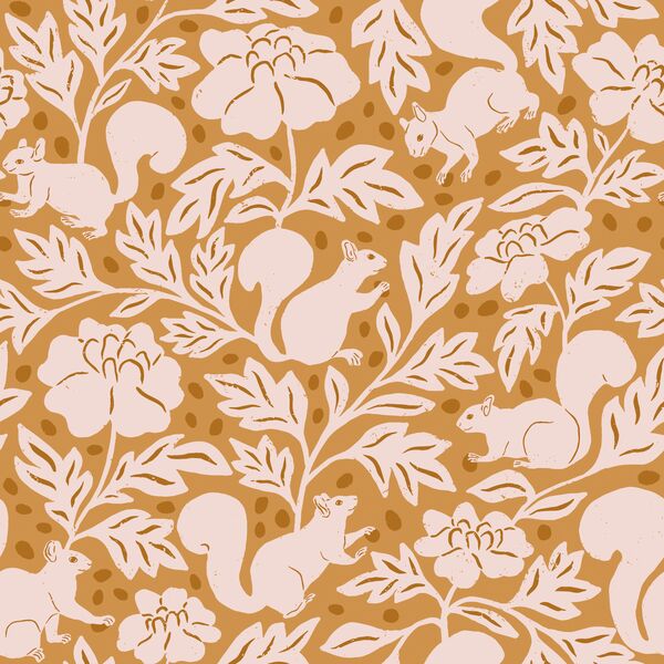 Squirrels and Acorns in Mustard