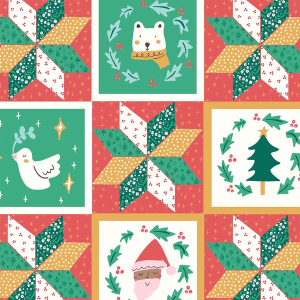 Holiday Patchwork in Evergreen