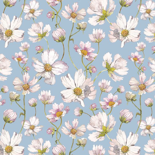 Spring Cosmos in Sky Blue