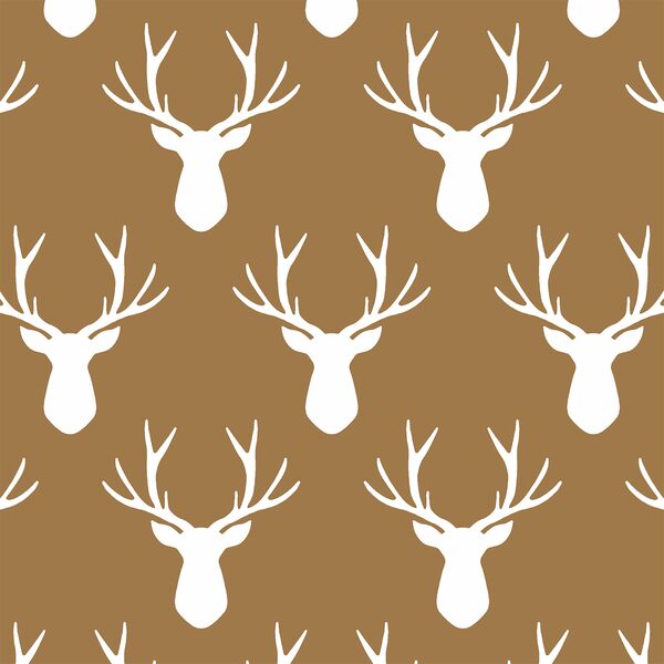 Stag Silhouette in Ochre