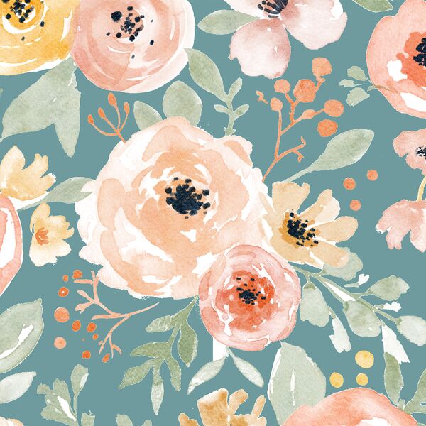 Large Blooming Garden in Serene Blue