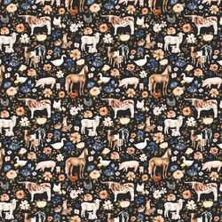 Little Meadow Farm Animals in Charcoal