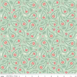 Floral Swirls in Sage