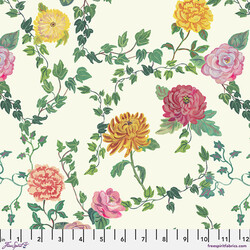 Ivy and Flowers in Cream