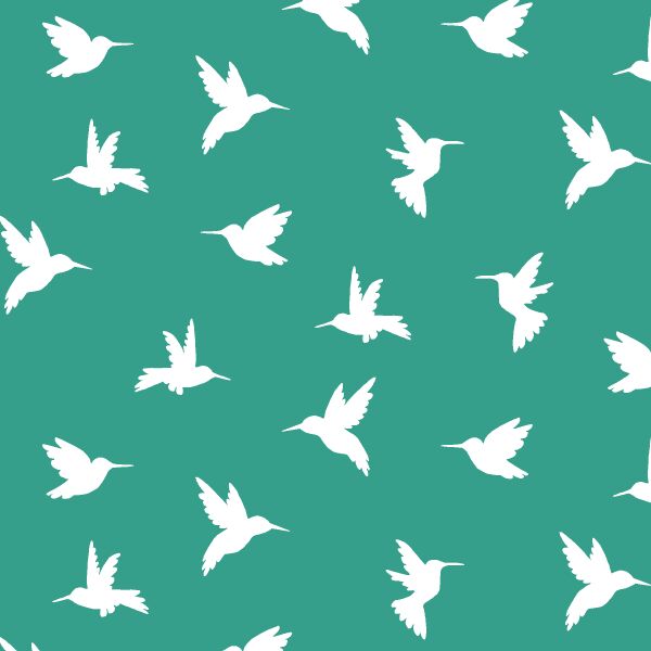 Hummingbird Silhouette in Jade