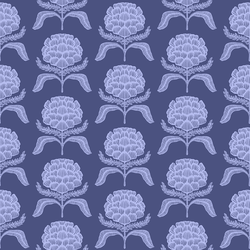Roses Silhouette in Navy Blue