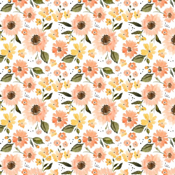 Little Sunflower Girl in Peachy