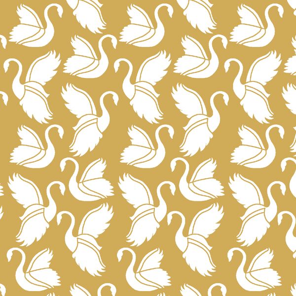 Swan Silhouette in Straw