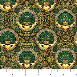 Claddagh Damask in Galway Gold
