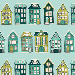 Winter Village in Crystal Aqua