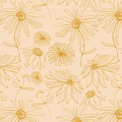 Aster Sketch in Soft Peach