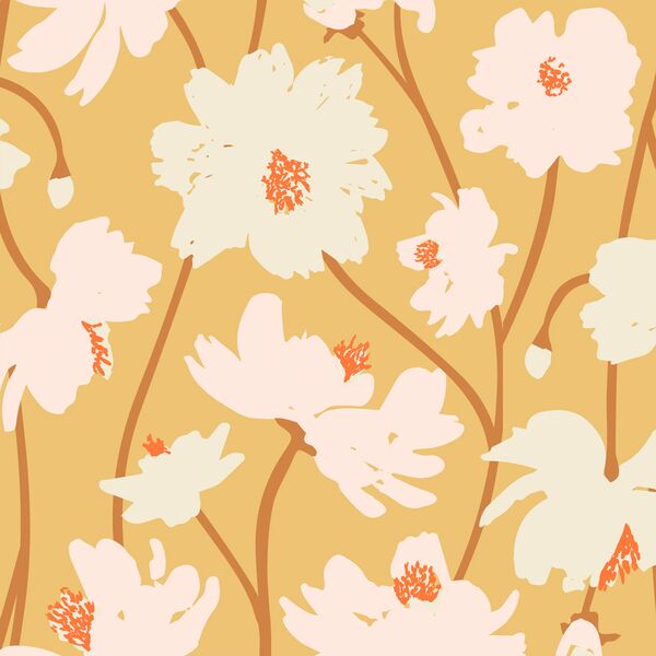Large Frilly Floral in Lemon Yellow