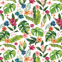 Jungle Floral in White
