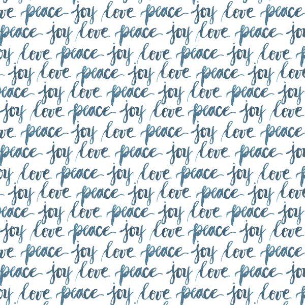 Love Peace and Joy in Blue Reflection