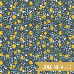 Daisy Fields in Navy Metallic